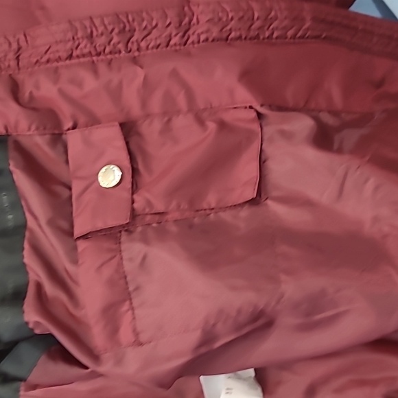 Calvin KLEIN women's LONG QUILTED FAUX FUR HOODED Burgundy PARKA XL - Picture 11 of 15